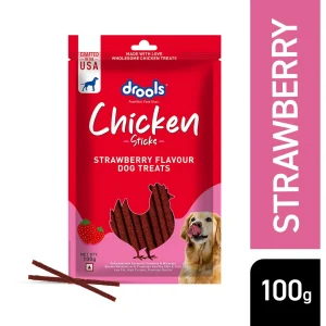 Drools Strawberry Flavour Chicken Sticks Treat for Dogs