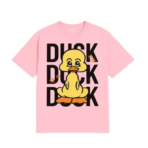 Duck Duck Duck Cotton T Shirt for Men and Women