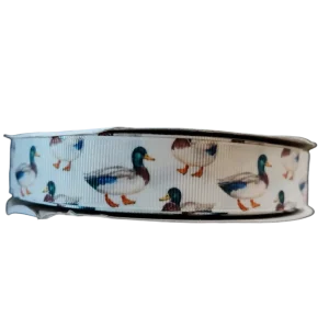 Ducks on White Nylon Dog Collar