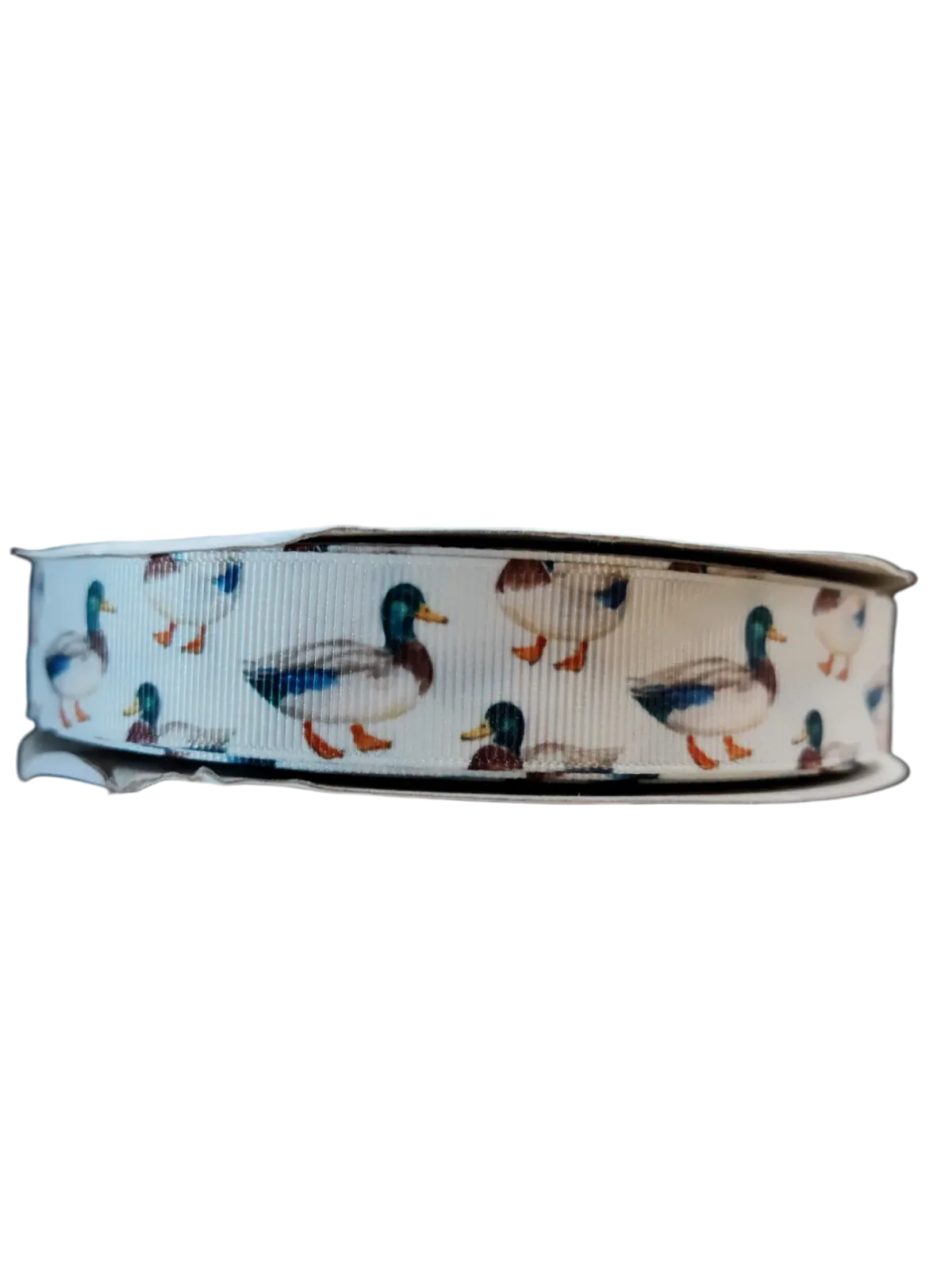 Ducks on White Nylon Dog Collar