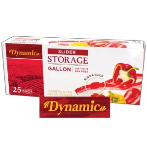 Dynamic Gallon Storage Slider Bags 25 ct.