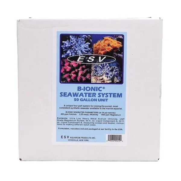 E.S.V. B-Ionic Seawater System 50 Gallon Salt Mix w/ Measuring Supplies