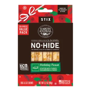 Earth Animal Dog No - Hide Seasonal Collection Holiday Feast - 20 ct