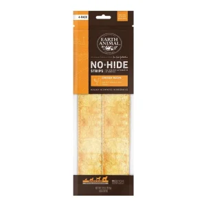 Earth Animal Dog No Hide Strips Chicken 4 ct