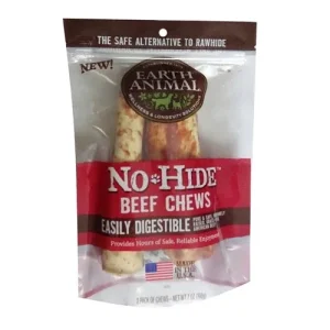 Earth Animal No Hide Beef Chews Dog Treats, Medium 2 ct