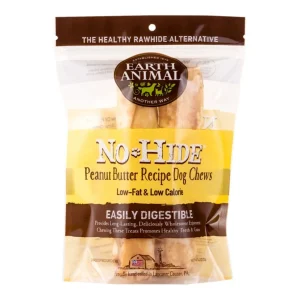 Earth Animal No Hide Dog Chews Peanut Butter Medium (2 ct)