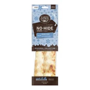 Earth Animal No-Hide - Rawhide-Free Feast Strip Turkey & Potato, 4 ct