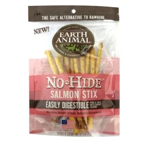 Earth Animal No Hide Salmon Chews Dog Treats, 10 ct