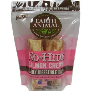 Earth Animal No Hide Salmon Chews Dog Treats, Medium 2 ct