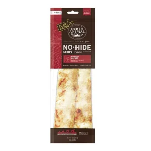 Earth Animal No-Hide Vegan Strips - Beef Flavor, 4 ct