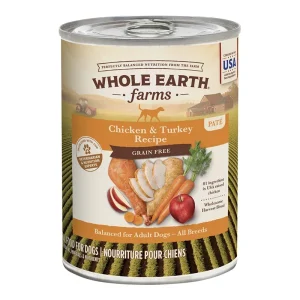 Earth Farms Dog Chicken Turkey, 12.7 oz each, Case of 12