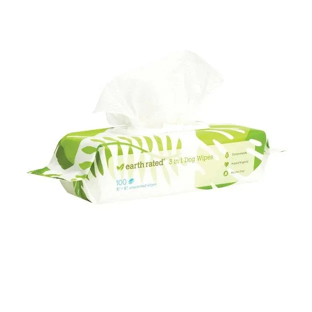 Earth Rated Dog Grooming Wipes Unscented 100 ct - Image 2