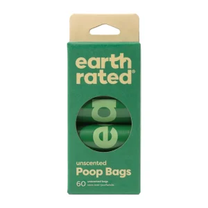 Earth Rated Dog Poop Bag Dog Unscented 4 Roll 60 ct