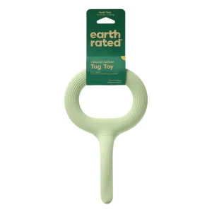 Earth Rated Natural Rubber Tug Dog Toy for Dogs Small Green