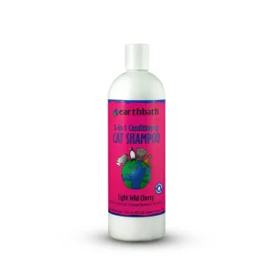 Earthbath 2-in-1 Conditioning Shampoo for Cats, Light Wild Cherry 16 oz