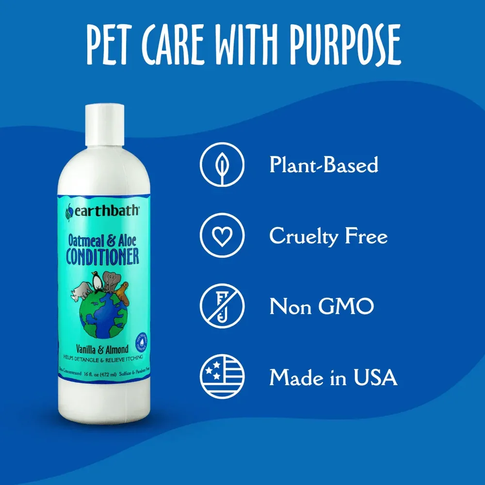 EarthBath Oatmeal & Aloe Conditioner Vanilla & Almond for Dogs and Cats - Image 2