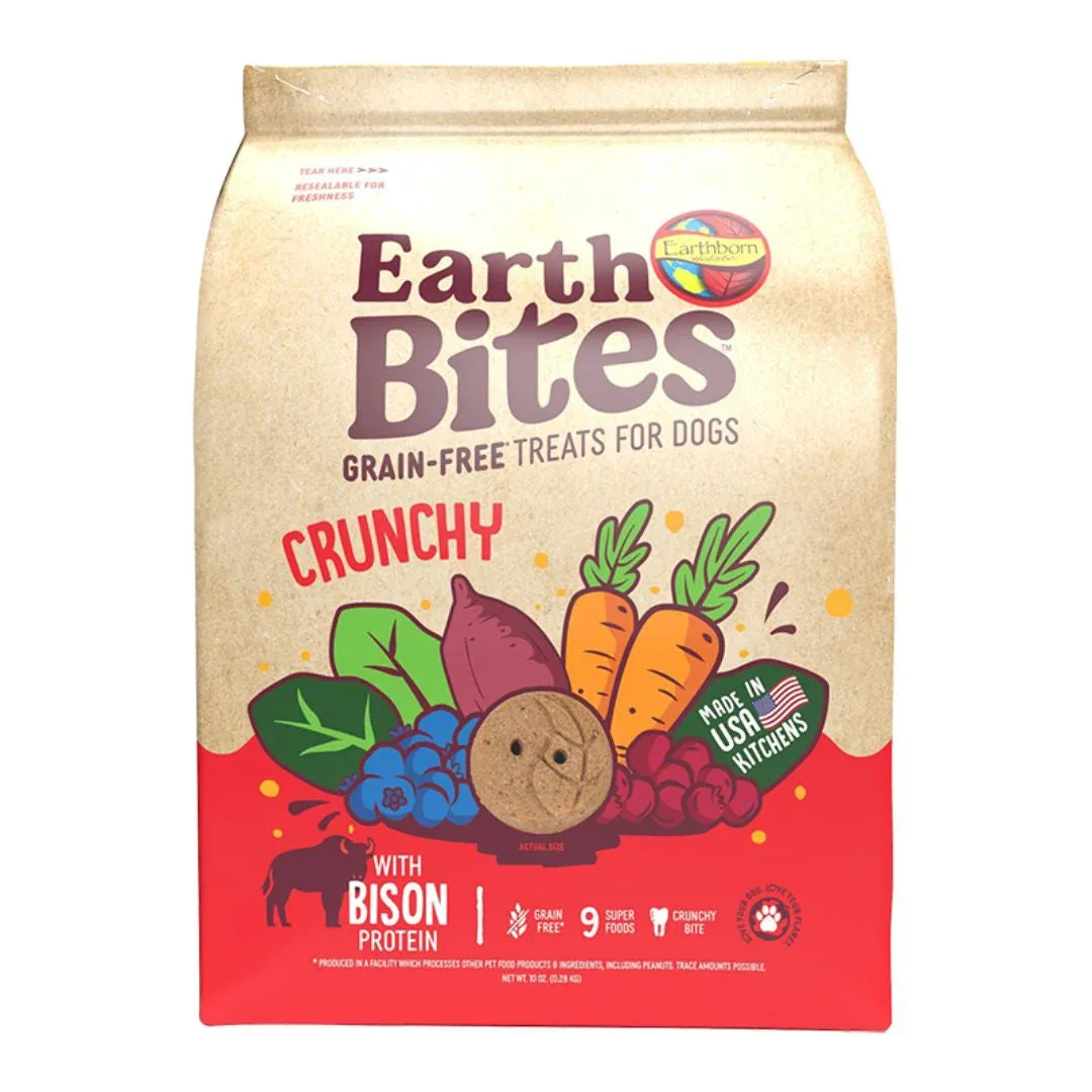 Earthborn Holistic EarthBites Bison & Pumpkin Crunchy Dog Treats 10 oz - Image 2