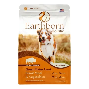 Earthborn Holistic Great Plains Feast Grain-Free Dry Dog Food Bison Meal & Vegetables 12.5 lb