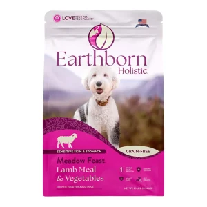 Earthborn Holistic Meadow Feast Grain-Free Dry Dog Food Lamb Meal & Vegetables, 25 lb