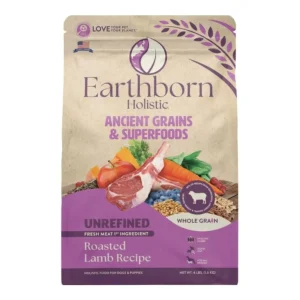 Earthborn Holistic Unrefined Ancient Grains & Superfoods Dry Dog Food Roasted Lamb 4 lb
