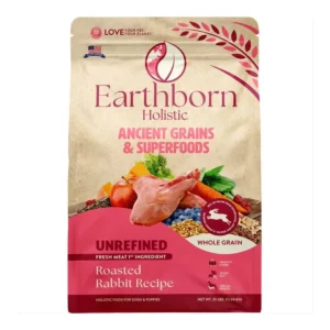 Earthborn Holistic Unrefined Ancient Grains & Superfoods Dry Dog Food Roasted Rabbit 25 lb