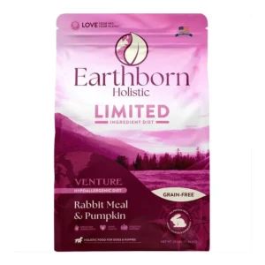 Earthborn Holistic Venture Limited Ingredient Diet Grain-Free Dry Dog Food Rabbit Meal & Pumpkin, 25 lb