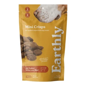 Earthly Dog Mini Crisps Millet & Beef Dog Treats 2.5 oz