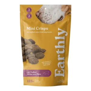 Earthly Dog Mini Crisps Millet & Pork Dog Treats 2.5 oz