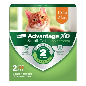 Elanco Advantage XD Topical Flea Protection for Cats 2 doses (4 months of protection) SmallCats (1.8-9 Lbs)