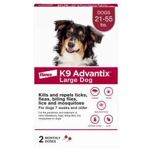 Elanco K9 Advantix Topical Flea & Tick Treatment & Prevention for Dogs 2-Month Supply Large Dogs (21-55 Lbs)