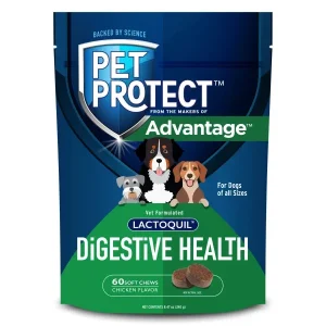 Elanco Pet Protect Advantage Digestive Health Dog Supplement Chicken 60 ct