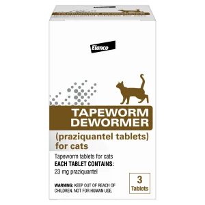 Elanco Tapeworm Dewormer (praziquantel tablets) for Cats & Kittens 3 ct