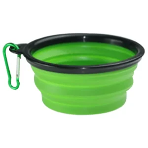 Emily Pets Collapsible Bowl For Dogs & Cats (Green)