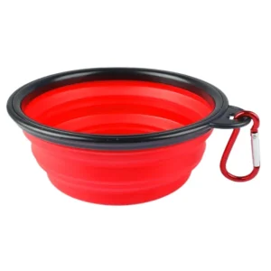 Emily Pets Collapsible Bowl For Dogs & Cats (Red)