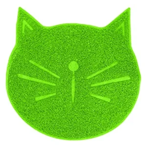 Emily Pets Litter Mat, Non Slip Litter Tracking Mat for Cats (Green)