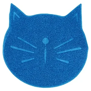 Emily Pets Litter Mat, Non Slip Litter Tracking Mat for Cats (Sky Blue)