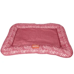 Emily Pets Rectangle Shape Bed for Dogs and Cats (Red)