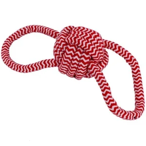 Emily Pets Tug Knotted Cotton Chew Rope Toy Ball for Dogs (Orange)