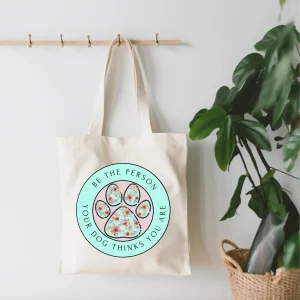 EnchantingSunshine - Be The Person Your Dog Thinks Small Canvas Tote Bag