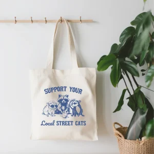 EnchantingSunshine - Support Your Local Street Cats Small Canvas Tote Bag