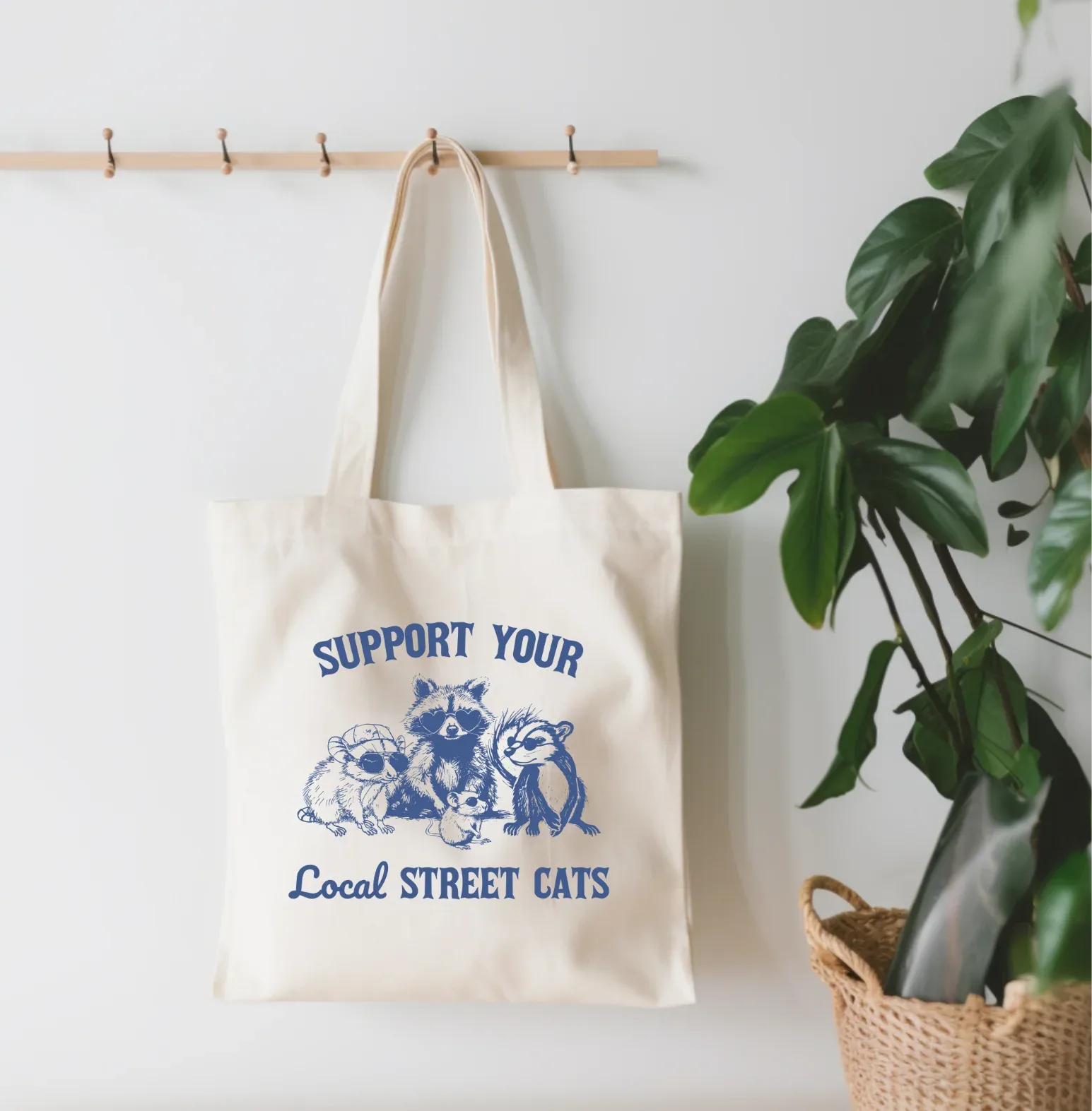 EnchantingSunshine - Support Your Local Street Cats Small Canvas Tote Bag