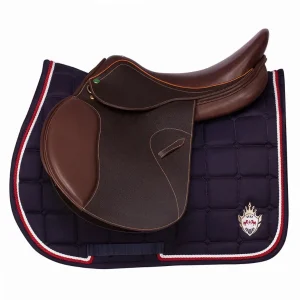 Equine Couture Culpepper All-Purpose Saddle Pad - Quilted English Saddle Pad with Rope Trim