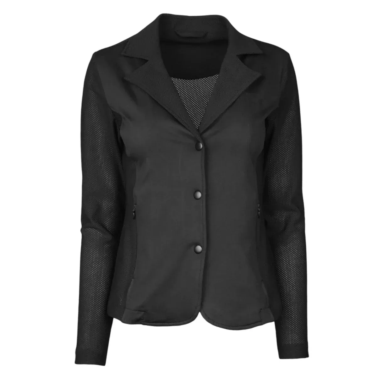 Equine Couture EquiVent H Ladies Show Coat-Black-Large - Image 2