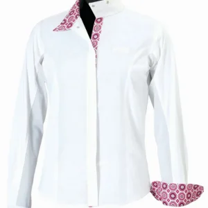 Equine Couture Kelsey Long Sleeve Show Shirt for Kids - Coolmax Moisture Wicking Competition Shirt