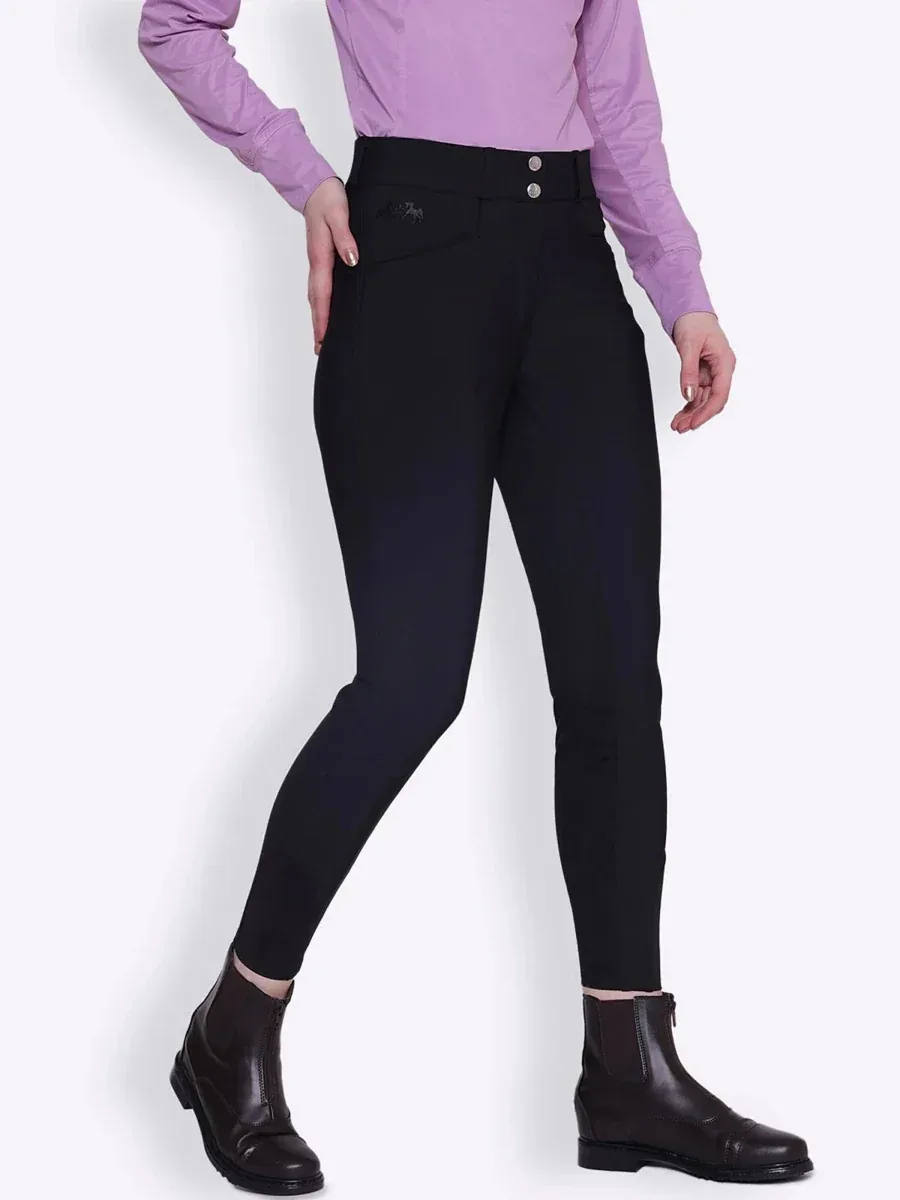 Equine Couture Slimming Breeches-Black, 24 in - Image 2
