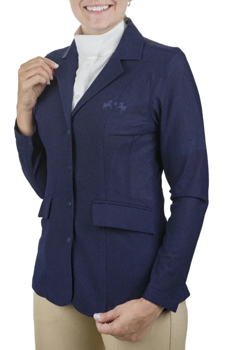 Equine Couture Women EquiVent 4-Snap Button Lite Show Coat - Image 2