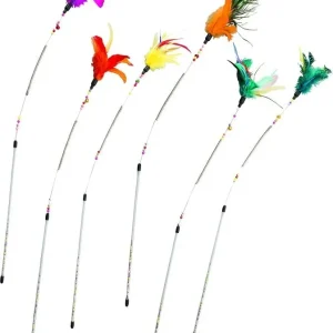 Ethical Cat Spring Coil Teaser Wand - 6 Pack 26