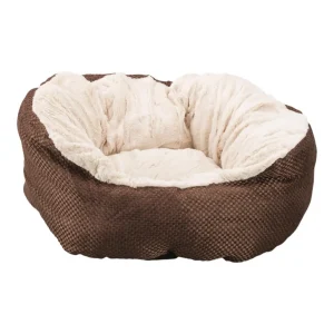 Ethical Pet Sleep Zone Basket Weave Cuddler 18 in Chocolate