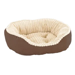 Ethical Pet Sleep Zone Carved Plush 21 in Chocolate