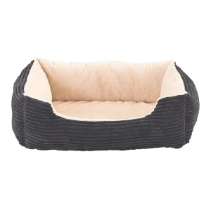 Ethical Pet Sleep Zone Corduroy Ortho Cuddler 27 in Deep Grey